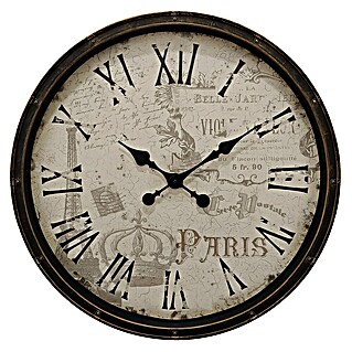 Globo Wanduhr Liah (Schwarz, Durchmesser: 76 cm)