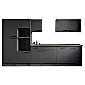 Respekta Olivia Küchenleerblock (Breite: 340 cm, Artisan Eiche Nachbildung Grau, Ohne Elektrogeräte, Schwarze Griffe) | BAUHAUS