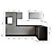 Respekta Olivia Winkelküche (Breite: 310 cm, Schwarz, Ohne Elektrogeräte) | BAUHAUS