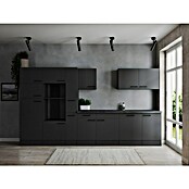 Respekta Olivia Küchenleerblock (Breite: 370 cm, Grau, Ohne Elektrogeräte, Schwarze Griffe) | BAUHAUS
