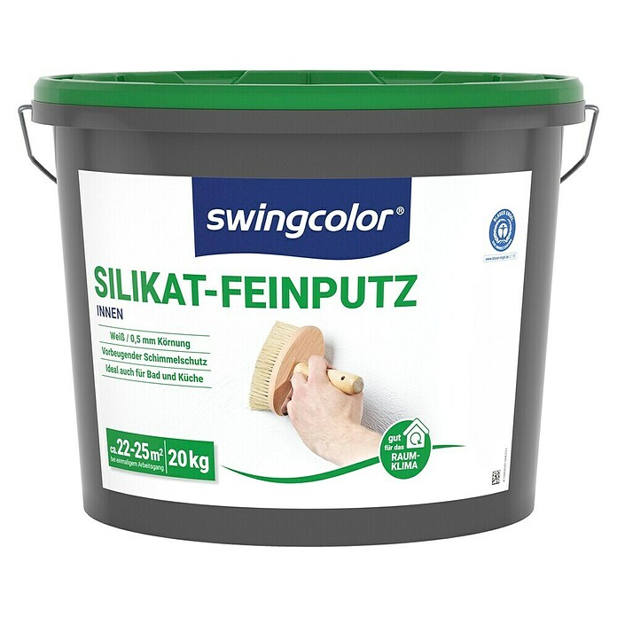swingcolor Silikat-Feinputz (Weiß, 20 kg, Korngröße: 0,5 mm)