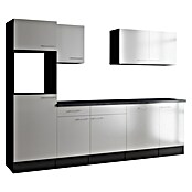 Respekta Olivia Küchenleerblock (Breite: 280 cm, Weiß, Ohne Elektrogeräte, Silberne Griffe) | BAUHAUS