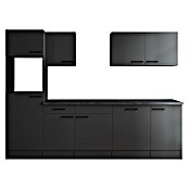 Respekta Olivia Küchenleerblock (Breite: 280 cm, Grau, Ohne Elektrogeräte, Schwarze Griffe) | BAUHAUS