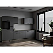 Respekta Olivia Küchenleerblock (Breite: 310 cm, Artisan Eiche Nachbildung Grau, Ohne Elektrogeräte, Schwarze Griffe) | BAUHAUS