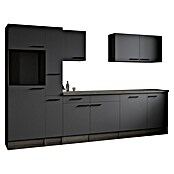 Respekta Olivia Küchenleerblock (Breite: 310 cm, Artisan Eiche Nachbildung Grau, Ohne Elektrogeräte, Schwarze Griffe) | BAUHAUS