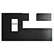 Respekta Olivia Küchenleerblock (Breite: 370 cm, Grau, Ohne Elektrogeräte, Schwarze Griffe) | BAUHAUS