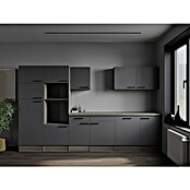 Respekta Olivia Küchenleerblock (Breite: 340 cm, Artisan Eiche Nachbildung Grau, Ohne Elektrogeräte, Schwarze Griffe) | BAUHAUS