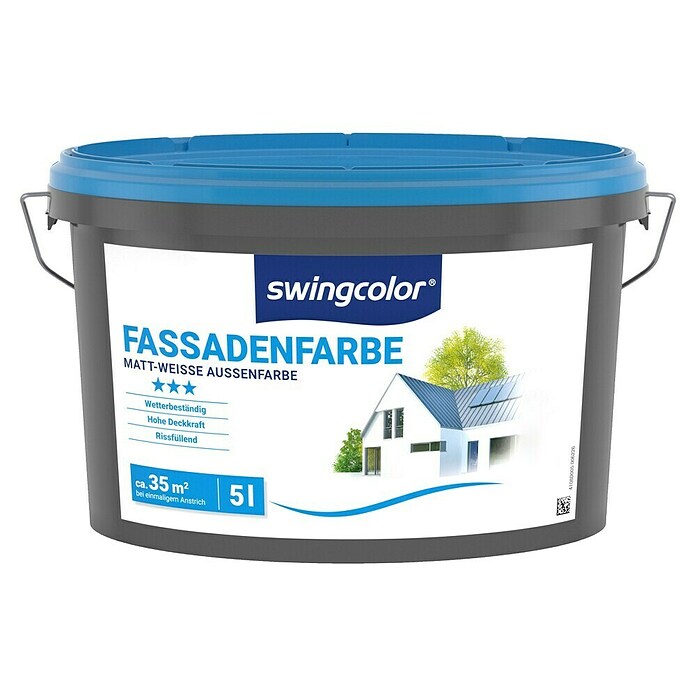 swingcolor Fassadenfarbe (Weiß, 5 l, Matt)