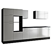 Respekta Olivia Küchenleerblock (Breite: 340 cm, Weiß, Ohne Elektrogeräte, Silberne Griffe) | BAUHAUS