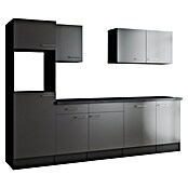 Respekta Olivia Küchenleerblock (Breite: 280 cm, Grau, Ohne Elektrogeräte, Silberne Griffe) | BAUHAUS