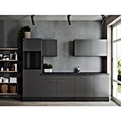 Respekta Olivia Küchenleerblock (Breite: 280 cm, Grau, Ohne Elektrogeräte, Silberne Griffe) | BAUHAUS