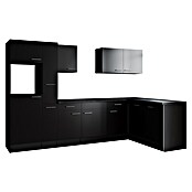 Respekta Olivia Winkelküche (Breite: 310 cm, Schwarz, Ohne Elektrogeräte) | BAUHAUS