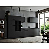 Respekta Olivia Küchenleerblock (Breite: 340 cm, Grau, Ohne Elektrogeräte, Schwarze Griffe) | BAUHAUS