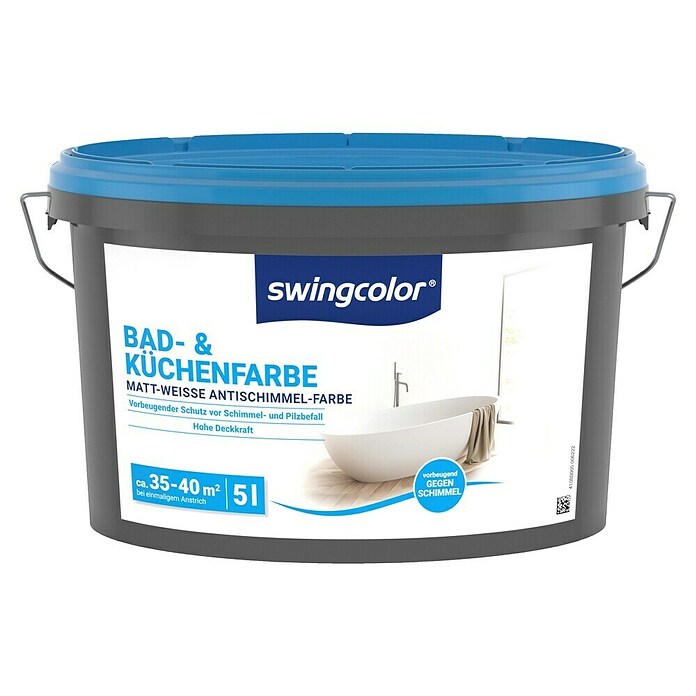 swingcolor Bad- & Küchenfarbe (Weiß, 5 l, Matt)