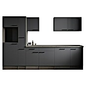 Respekta Olivia Küchenleerblock (Breite: 310 cm, Artisan Eiche Nachbildung Grau, Ohne Elektrogeräte, Schwarze Griffe) | BAUHAUS