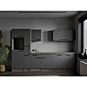 Respekta Olivia Küchenleerblock (Breite: 310 cm, Artisan Eiche Nachbildung Grau, Ohne Elektrogeräte, Schwarze Griffe) | BAUHAUS