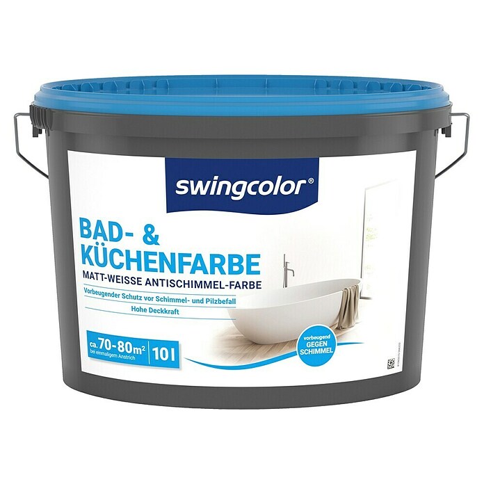 swingcolor Bad- & Küchenfarbe (Weiß, 10 l, Matt)