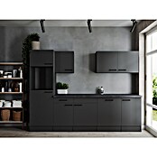 Respekta Olivia Küchenleerblock (Breite: 280 cm, Grau, Ohne Elektrogeräte, Schwarze Griffe) | BAUHAUS