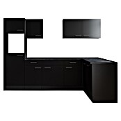 Respekta Olivia Winkelküche (Breite: 280 cm, Schwarz, Ohne Elektrogeräte) | BAUHAUS