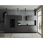 Respekta Olivia Küchenleerblock (Breite: 370 cm, Grau, Ohne Elektrogeräte, Silberne Griffe) | BAUHAUS