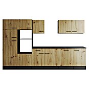 Respekta Olivia Küchenleerblock (Breite: 340 cm, Artisan Eiche, Ohne Elektrogeräte, Schwarze Griffe) | BAUHAUS
