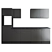 Respekta Olivia Küchenleerblock (Breite: 280 cm, Grau, Ohne Elektrogeräte, Silberne Griffe) | BAUHAUS