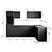 Respekta Olivia Winkelküche (Breite: 280 cm, Eiche-Grau, Ohne Elektrogeräte) | BAUHAUS