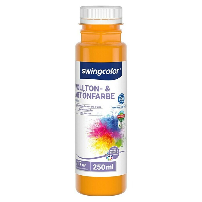 swingcolor Vollton- & Abtönfarbe (Signalgelb, Matt, 250 ml, Konservierungsmittelfrei) | BAUHAUS