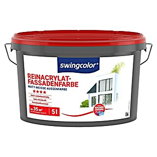 swingcolor Reinacrylat-Fassadenfarbe (Schneeweiß, 5 l)
