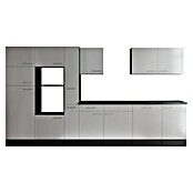 Respekta Olivia Küchenleerblock (Breite: 370 cm, Weiß, Ohne Elektrogeräte, Silberne Griffe) | BAUHAUS