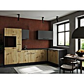 Respekta Olivia Winkelküche (Breite: 310 cm, Artisan Eiche Nachbildung/Grau, Ohne Elektrogeräte) | BAUHAUS