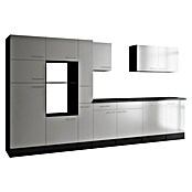 Respekta Olivia Küchenleerblock (Breite: 370 cm, Weiß, Ohne Elektrogeräte, Silberne Griffe) | BAUHAUS