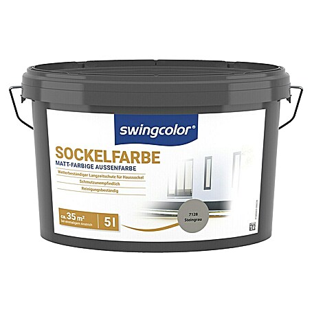 swingcolor Dispersionssockelfarbe (Steingrau, 5 l)