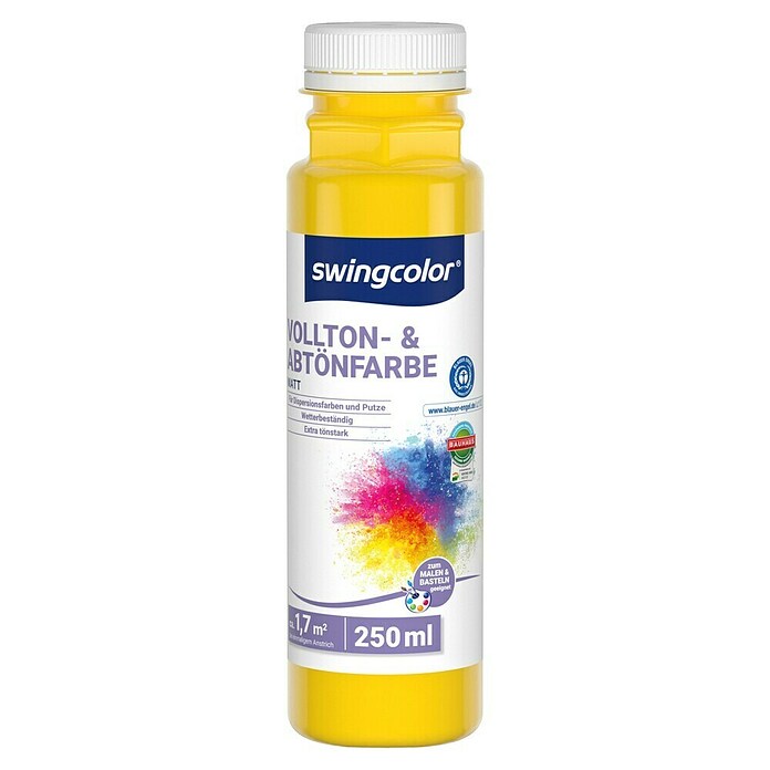 swingcolor Vollton- & Abtönfarbe (Rapsgelb, Matt, 250 ml, Konservierungsmittelfrei) | BAUHAUS