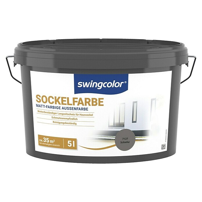 swingcolor Sockelfarbe (Schiefer, 5 l, Matt)