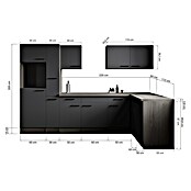 Respekta Olivia Winkelküche (Breite: 310 cm, Eiche-Grau, Ohne Elektrogeräte) | BAUHAUS