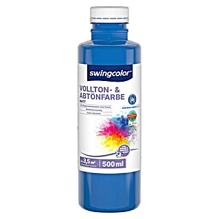 swingcolor Vollton- & Abtönfarbe (Aquablau, Matt, 500 ml, Konservierungsmittelfrei)