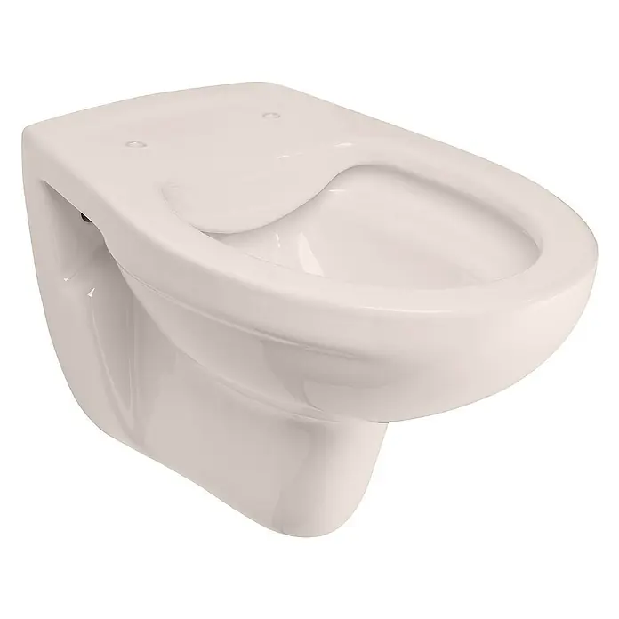 Calmwaters Wand-WC Spülrandlos - Spülrandlos, Ohne Spezialglasur, Spülform: Tief, WC Abgang: Waagerecht, Pergamon - Wand-WC aus Keramik in Weiß. Das wandhängende WC besticht durch sein schlichtes Design und die einfache Montage.