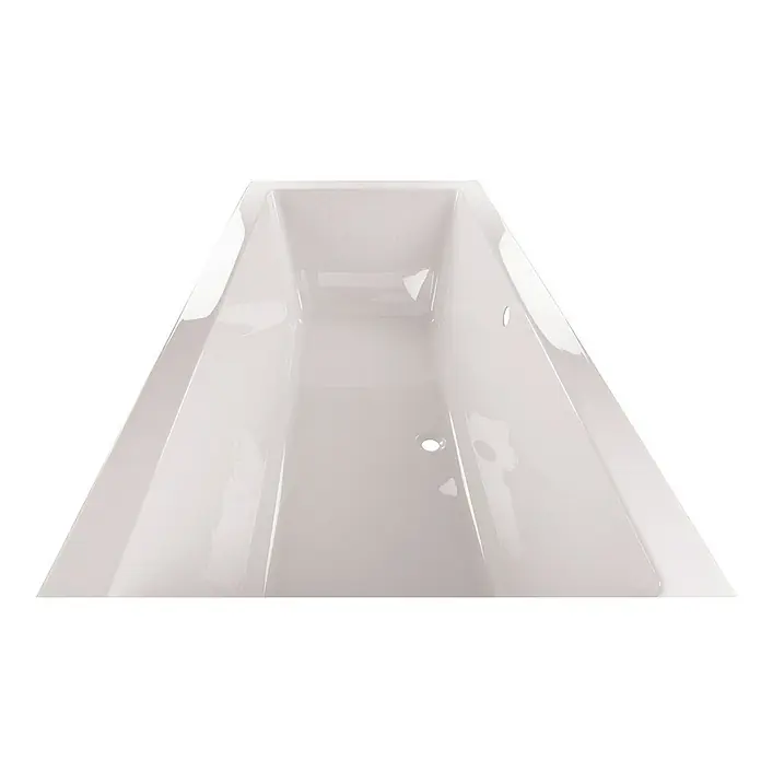 Calmwaters Badewanne Modern Square 2 - Sanitäracryl, Weiß - Draufsicht auf eine glänzende, weiße Badewanne, die ein modernes und sauberes Design für jedes Badezimmer bietet.