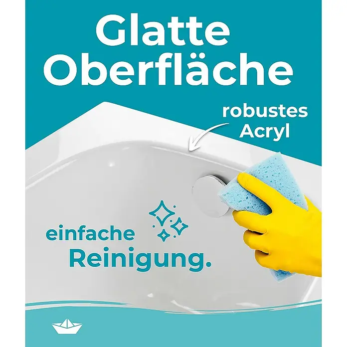 Calmwaters Badewanne Original - 170 x 75 cm, Sanitäracryl, Weiß - Glatte Acryl-Oberfläche für einfache Reinigung. Die Oberfläche ist robust und langlebig. Ideal für Badezimmer.