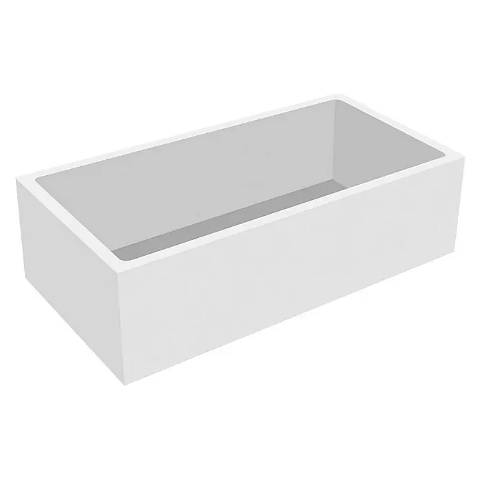 Calmwaters Badewanne Modern Select - Sanitäracryl, Weiß - Ein weißer Pflanzkasten aus Kunststoff für den Innenbereich, ideal für Zimmerpflanzen und zur Dekoration von Fenstern.