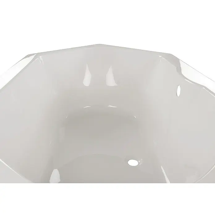 Calmwaters Badewanne Exclusive - Sanitäracryl, Weiß - Weißer Whirlpool in Nahaufnahme. Ideal für Entspannung, mit glänzender Oberfläche und klarem Design. Ein luxuriöses Badeerlebnis für zu Hause.