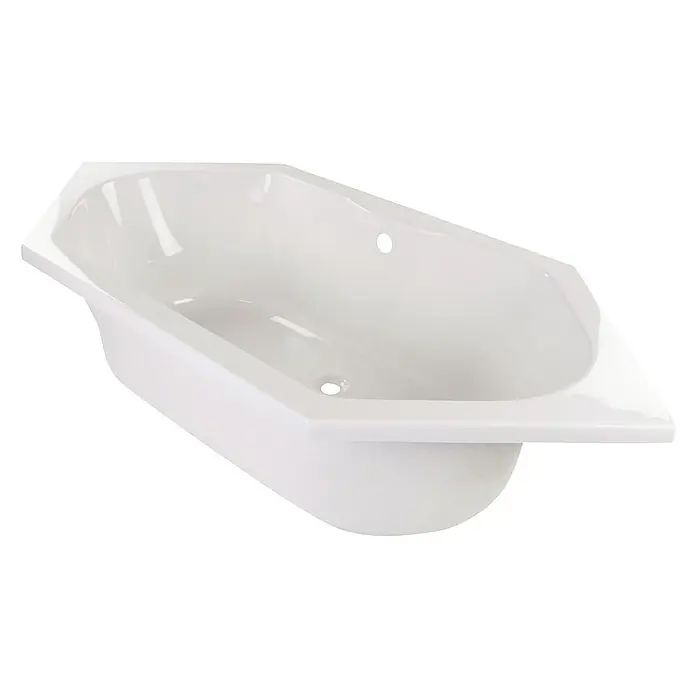 Calmwaters Badewanne Exclusive - Sanitäracryl, Weiß - Weisse Badewanne mit glänzender Oberfläche. Die Badewanne hat ein modernes Design und ist für Entspannung konzipiert.