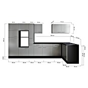 Respekta Olivia Winkelküche (Breite: 370 cm, Weiß, Ohne Elektrogeräte) | BAUHAUS