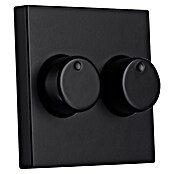 Ion Dimmer-afdekraam Duo (Zwart, Mat, Kunststof) | BAUHAUS