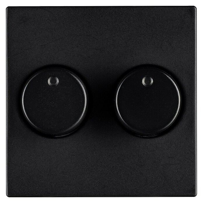 Ion Dimmer-afdekraam Duo (Zwart, Mat, Kunststof) | BAUHAUS