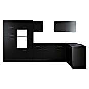 Respekta Olivia Winkelküche (Breite: 370 cm, Schwarz, Ohne Elektrogeräte) | BAUHAUS