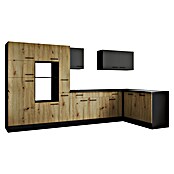 Respekta Olivia Winkelküche (Breite: 370 cm, Artisan Eiche Nachbildung/Grau, Ohne Elektrogeräte) | BAUHAUS