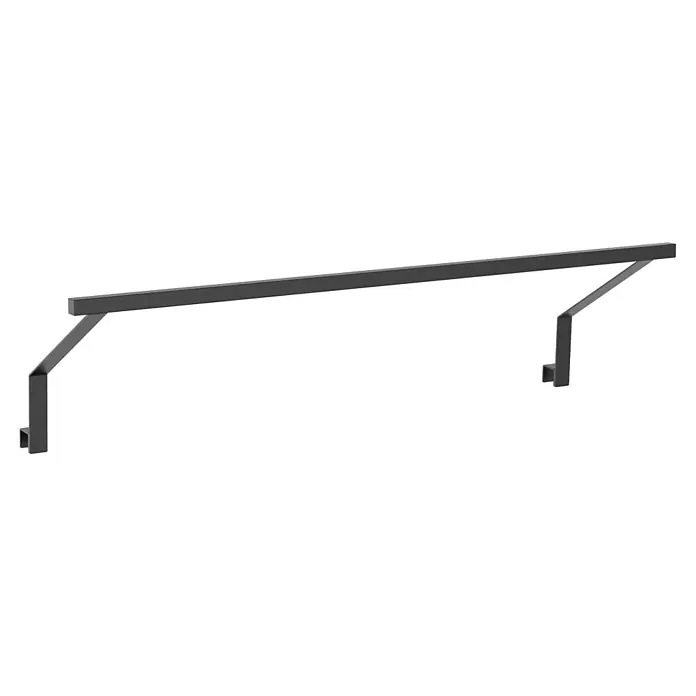 Cozze Elements Halterung für Lichtschlauch - Breite: 90 cm, Stahl/Aluminium, Passend für: Cozze Elements Rückwand - Illustration eines Carport-Rahmens aus Stahl, der durch dunkle Farbtöne modernes Design und Stabilität betont.