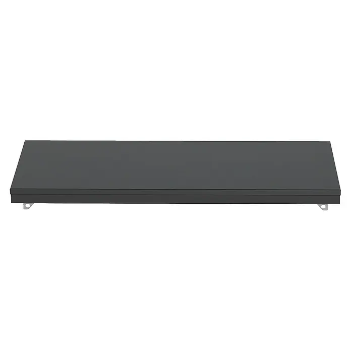 Cozze Elements Arbeitsplatte - Stahl, B x T x H: 90 x 60 x 1,5 cm - Graues, rechteckiges, flaches Produkt mit horizontalen Linien, vermutlich ein elektronisches Gerät oder eine Abdeckung.